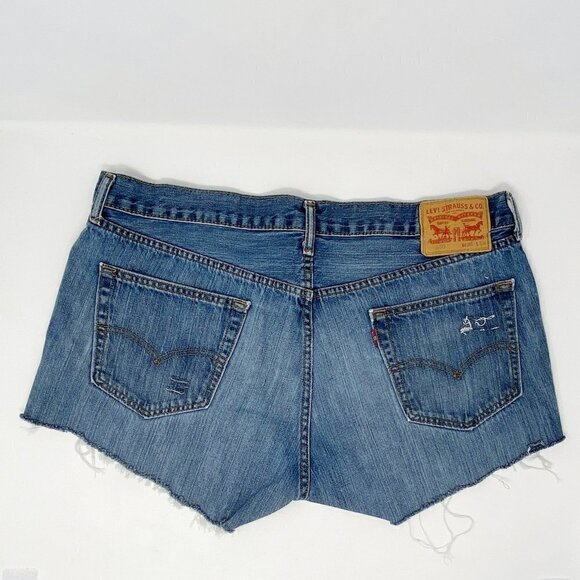 LEVI'S | Distressed Denim Cut-Off Shorts - Picture 2 of 12